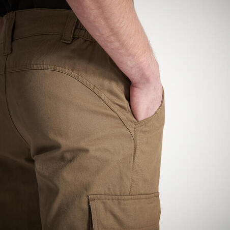 Pantalon chasse résistant et confortable Homme - 520 marron pour les clubs  et collectivités