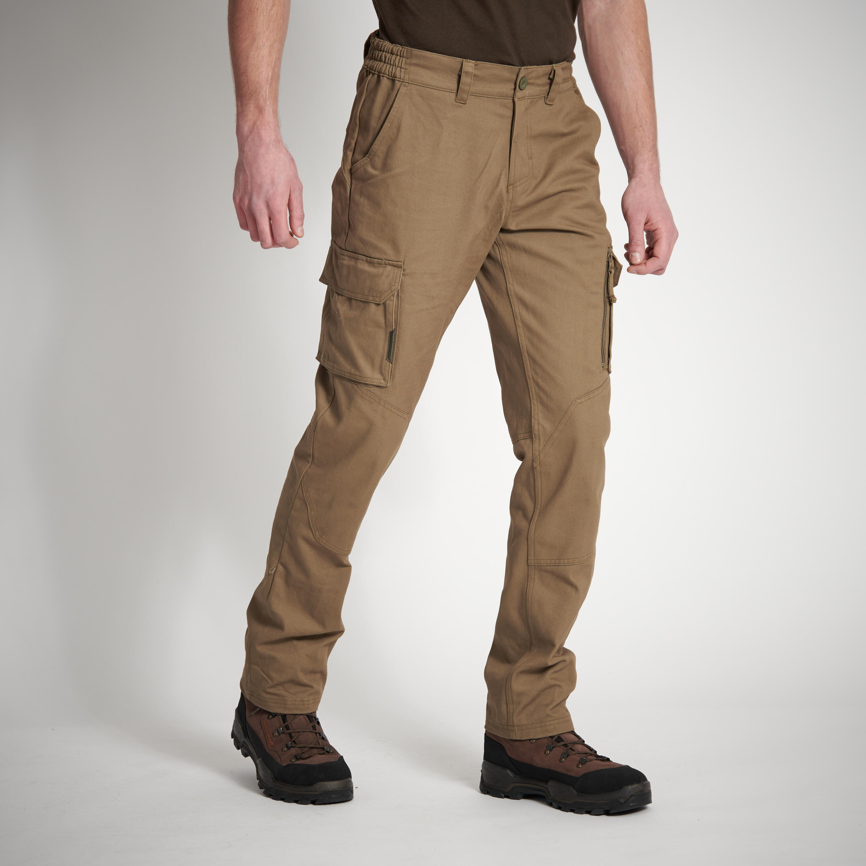 Pantaloni caccia uomo 520 comodi e resistenti marroni