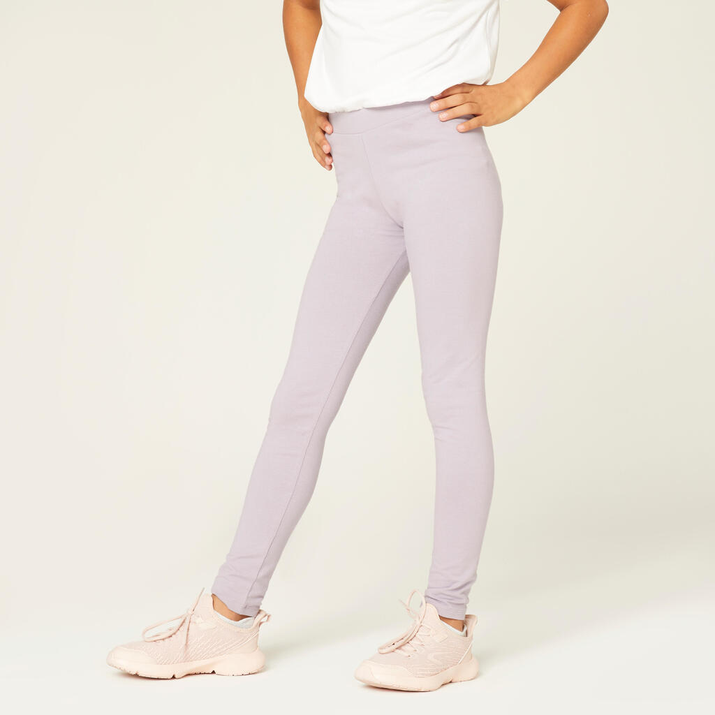 Legging coton fille - violet