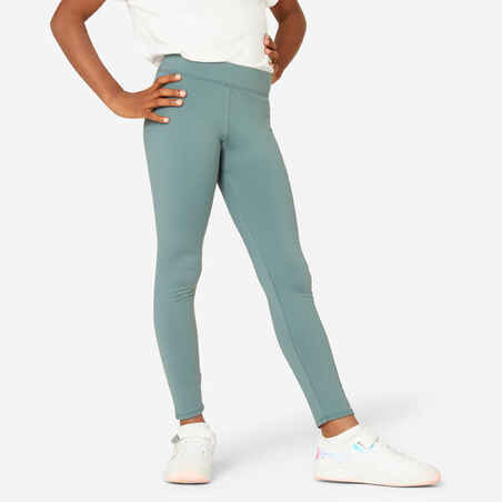 Leggings de fitness para Niña Domyos 500 verde grisáceo