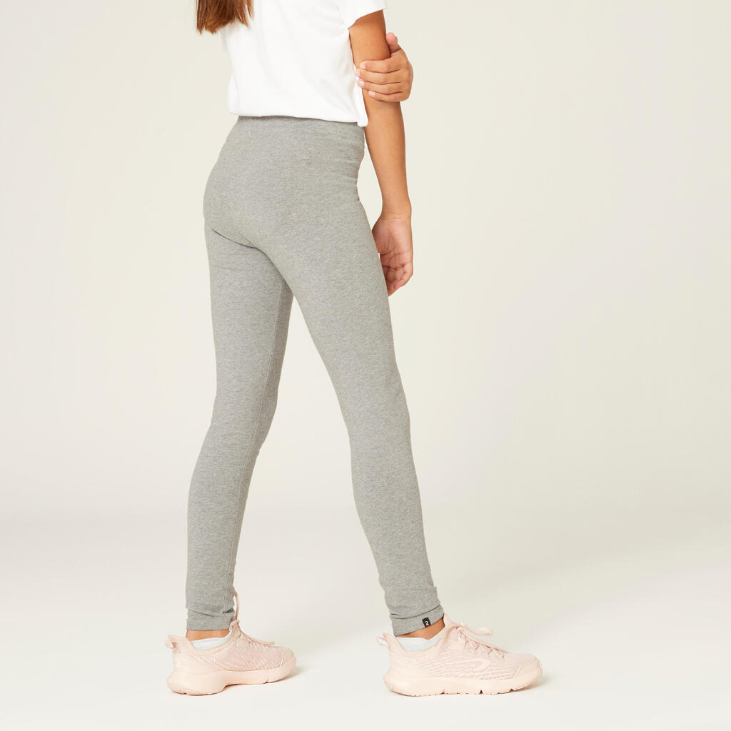 Girls' Cotton Leggings - Terracotta