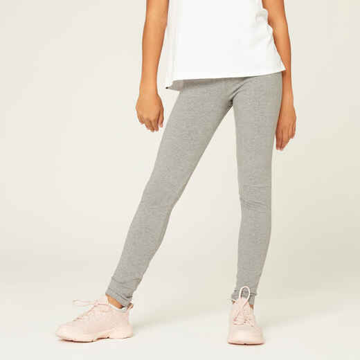 
      Leggings Mädchen Baumwolle - grau 
  