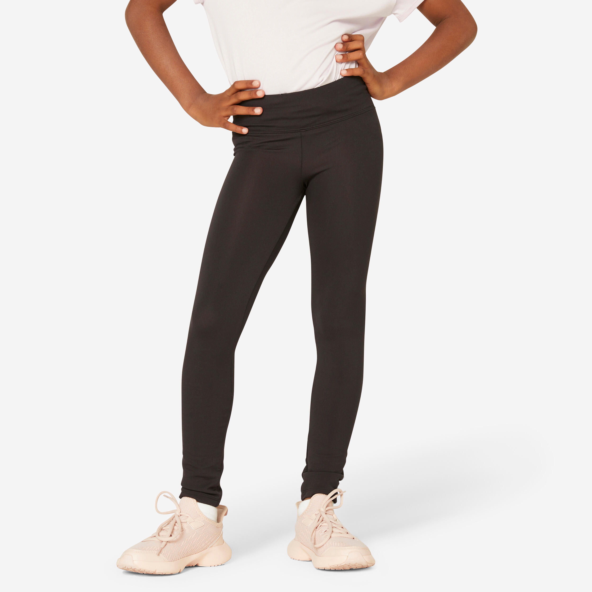 legging respirant fille - noir - decathlon