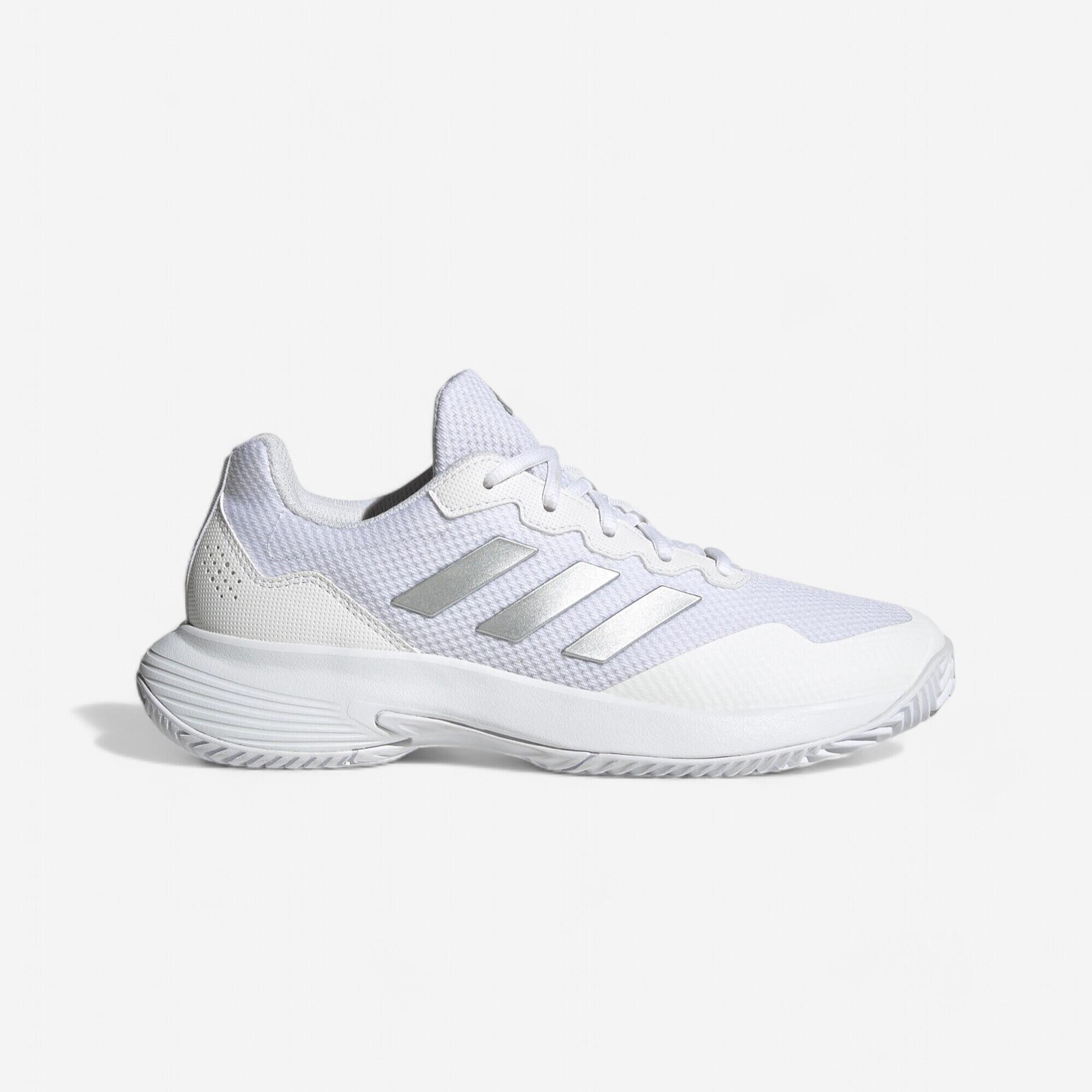 Chaussures de tennis Femme multicourt Gamecourt blanc argent