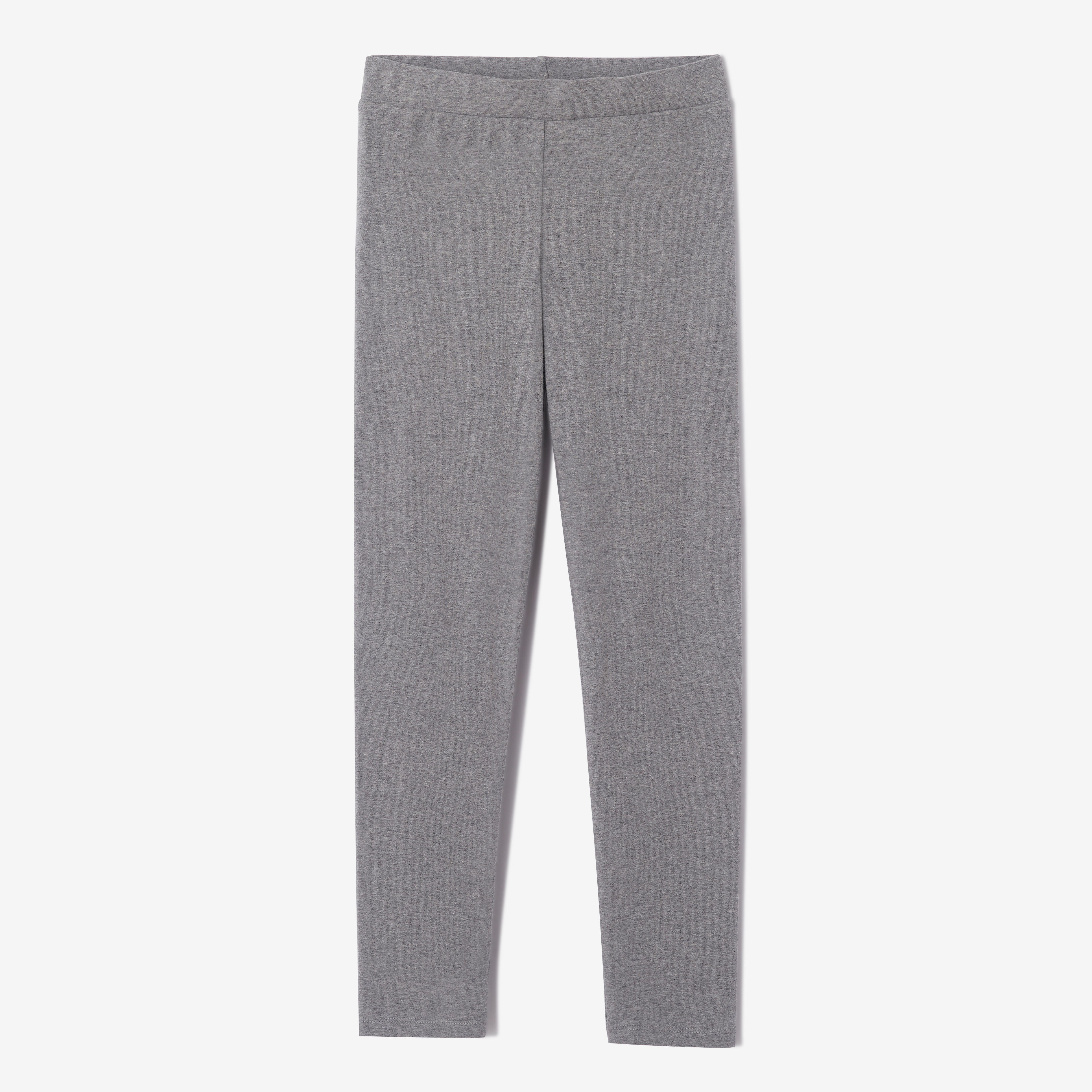 Kids’ Cotton Leggings - 500 Grey - DECATHLON