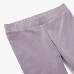 Girls' Cotton Leggings - Purple