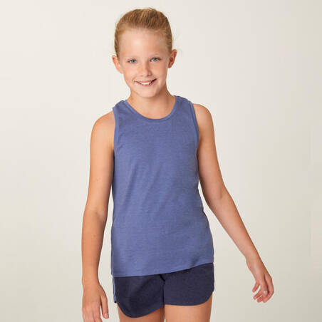 Tank Top Katun Anak Perempuan 500 - Biru