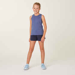 Girls' Cotton Tank Top 500 - Blue