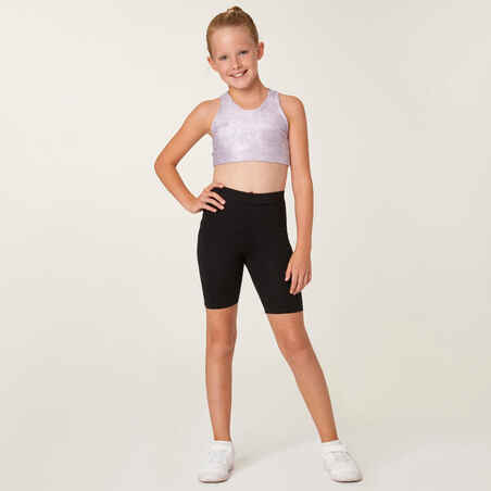 Girls' Cotton Cycling Shorts - Black