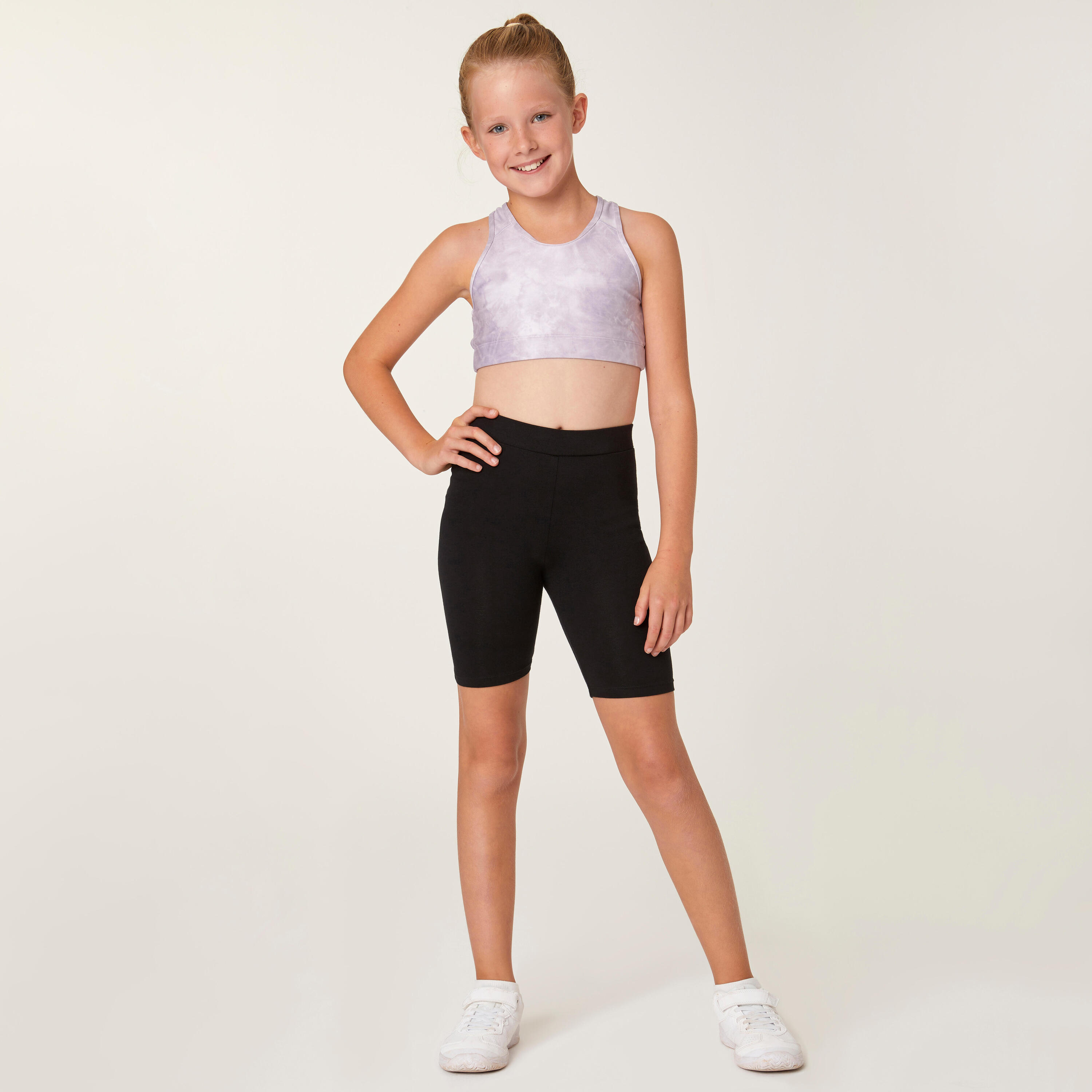 Mallas Ciclistas Múltiples Deportes Niña Negro Algodón 4/10