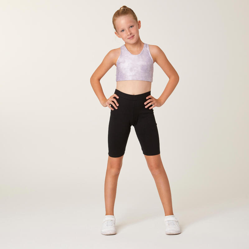 Top sportivo bambina ginnastica S 500 traspirante