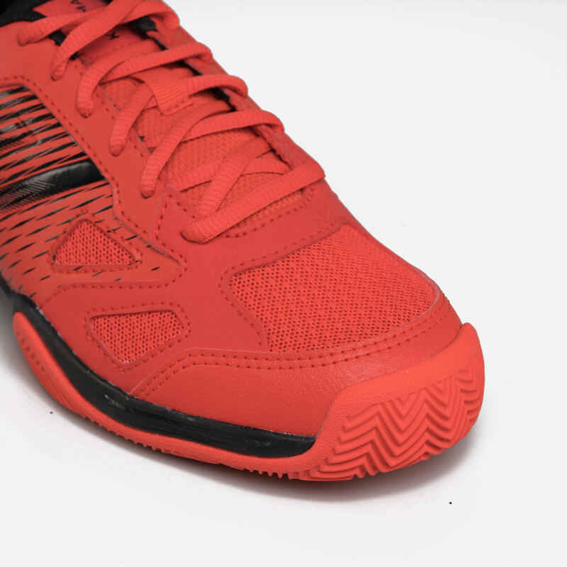 Chaussure padel enfant - Kuikma PS 500 JR lace rouge noir