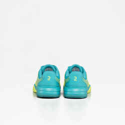 Kids' Padel Shoes PS 500 JR Lace - Light Blue/Yellow