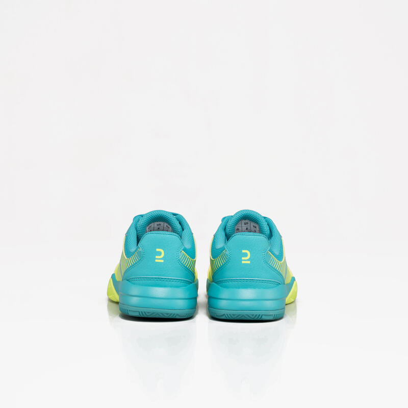 Chaussure padel enfant PS 500 JR lace bleue clair jaune