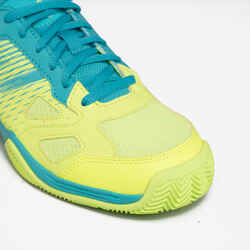 Kids' Padel Shoes PS 500 JR Lace - Light Blue/Yellow