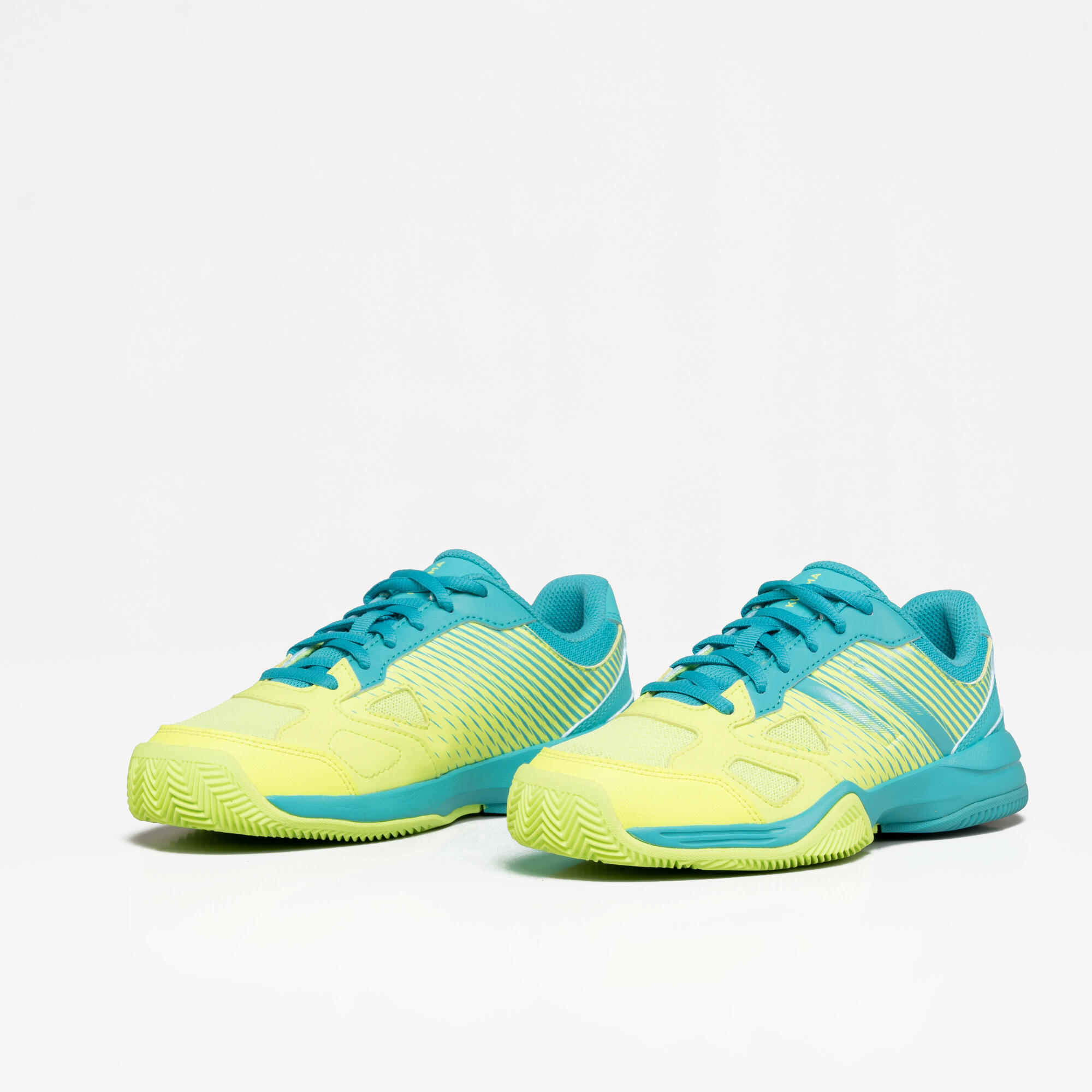 Calçado de Padel PS 500 Criança VERDE TURQUESA 3/9
