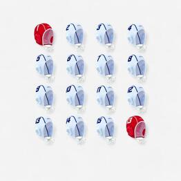 LOT DE 16 BONNETS WATER POLO WP900 ADULTE BLANC