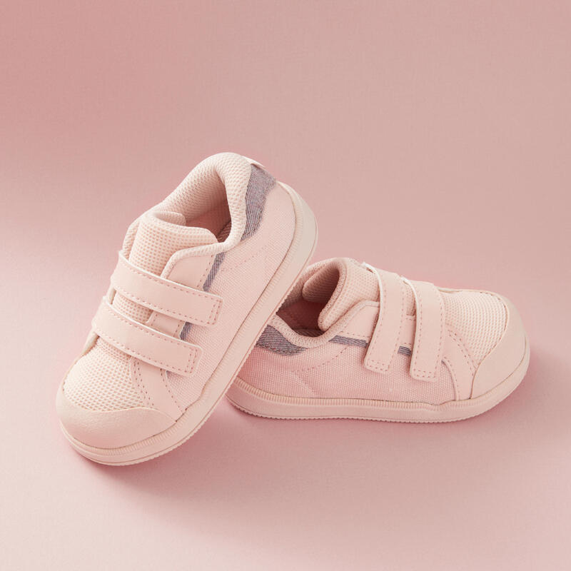 Turnschuhe 500 I LEARN Klettverschluss atmungsaktiv Babyturnen - rosa 