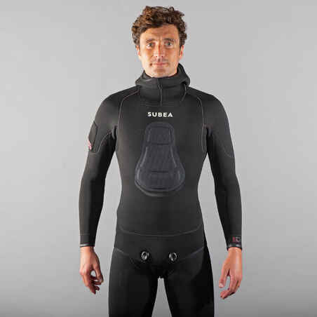 Men's spearfishing jacket 5 mm neoprene SPF 900 black