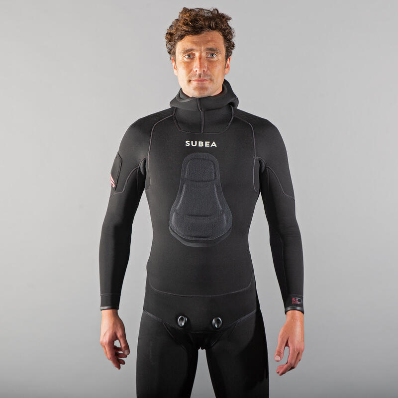 Neoprenjacke Freediving Herren Neopren 5 mm - SPF 900 schwarz