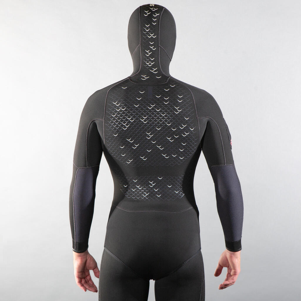 Neoprenjacke Freediving Herren Neopren 5 mm - SPF 900 schwarz