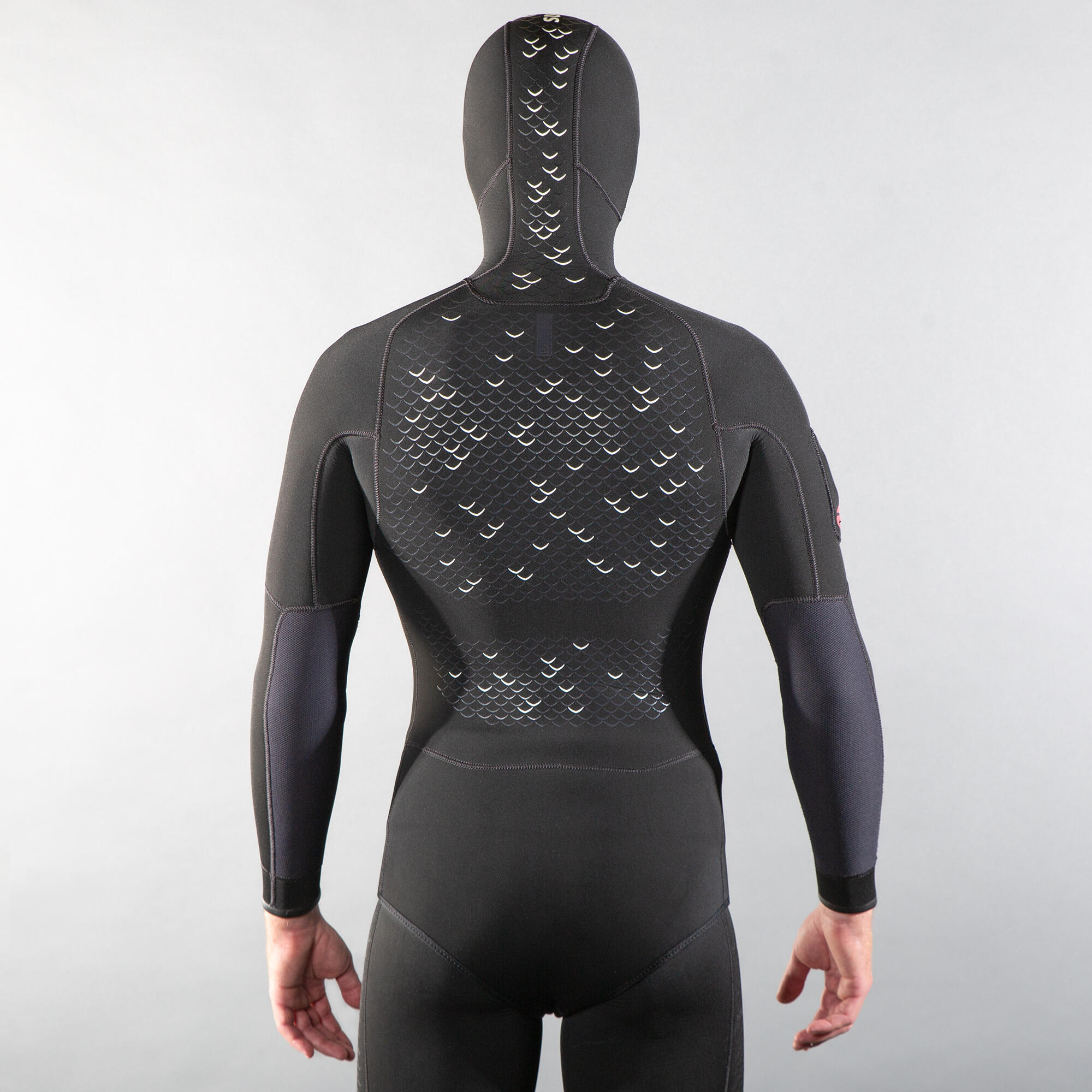Giacca pesca subacquea uomo 900 neoprene 5 mm nera 3/8