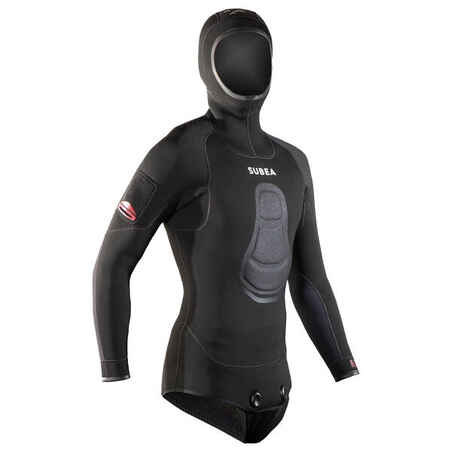 Men's spearfishing jacket 5 mm neoprene SPF 900 black