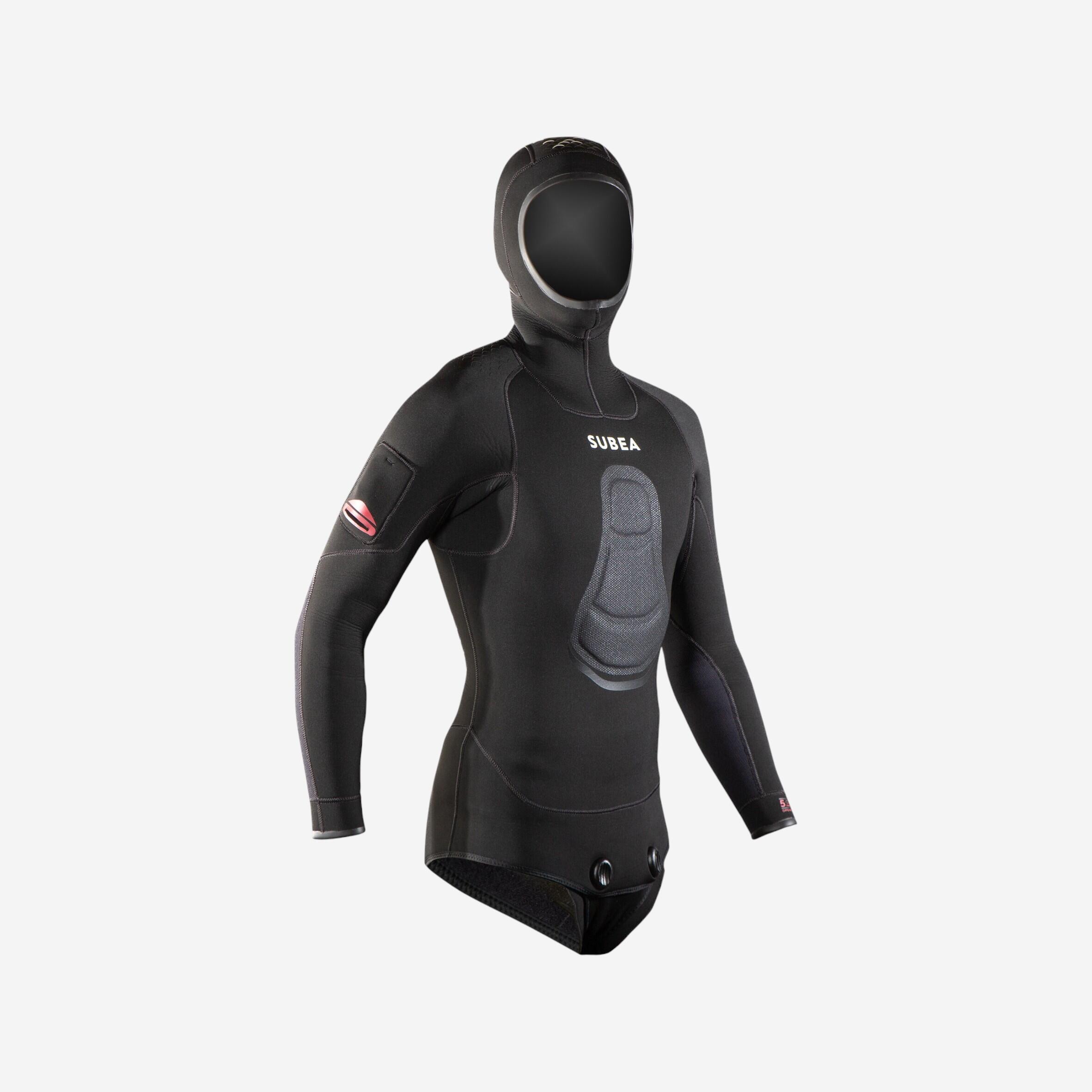 SUBEA Giacca pesca subacquea uomo 900 neoprene 5 mm nera