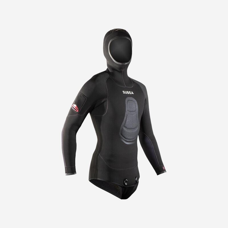 Chaqueta Pesca Submarina SPF 900 Hombre Negro Neopreno 5 mm