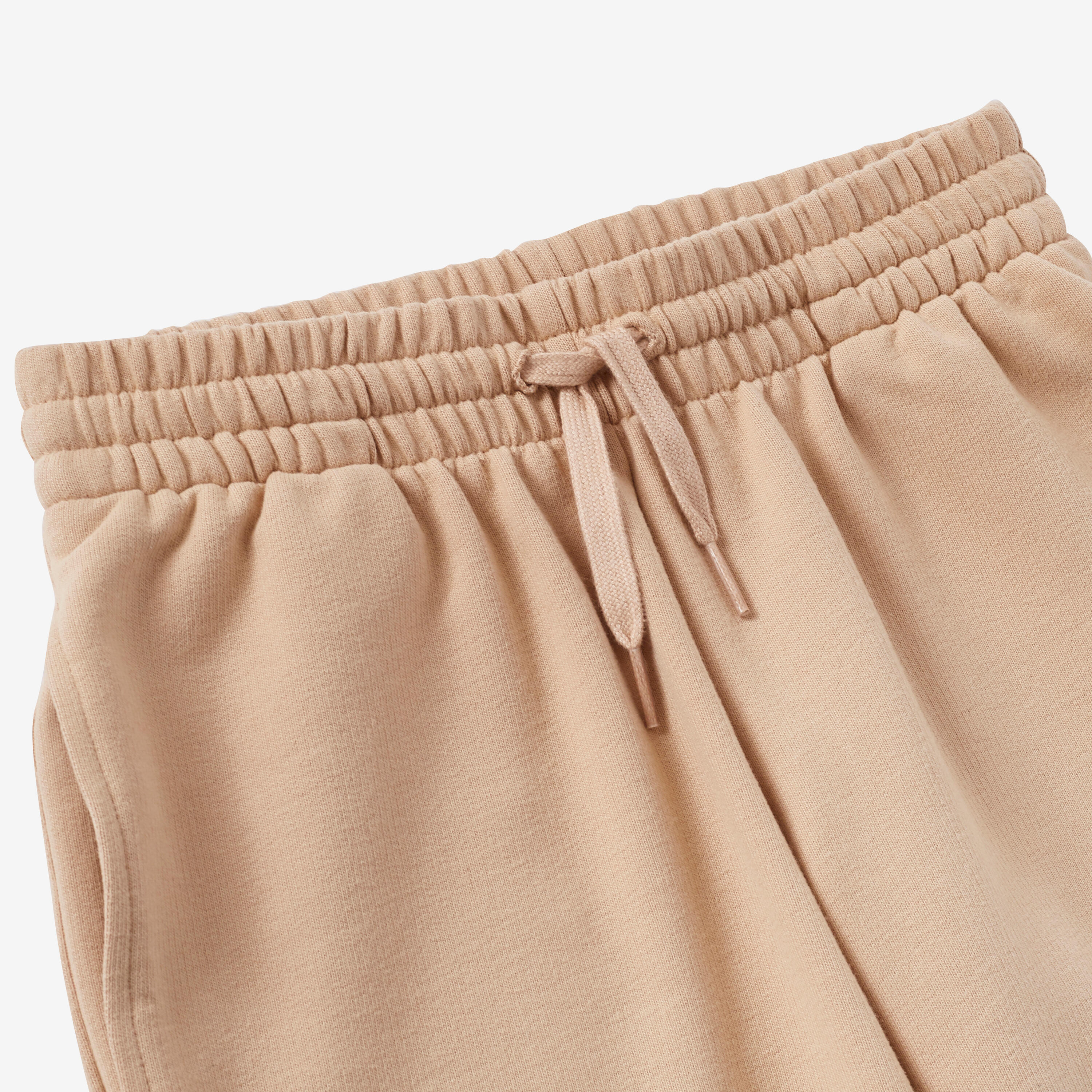 Pantaloncini bambino ginnastica 500 regular fit cotone beige 4/9
