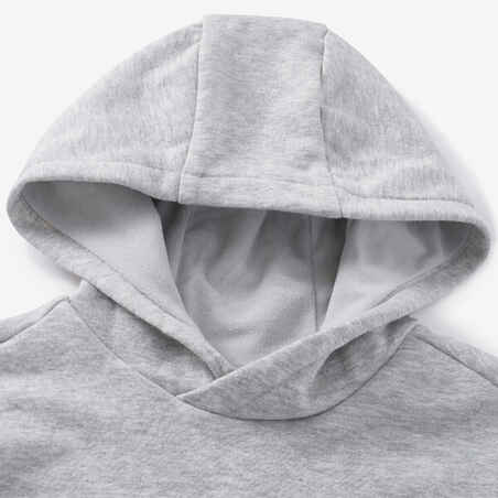 Kids' Cotton Hooded Sweatshirt - Light Grey