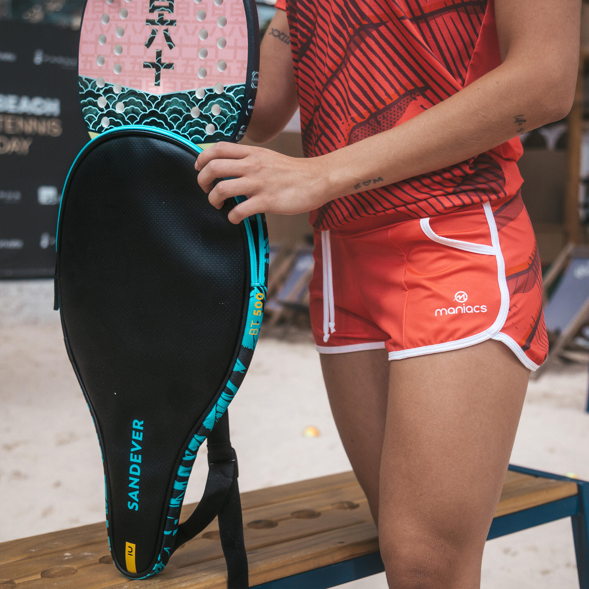 housse de beach tennis BTC 500 O 9/9