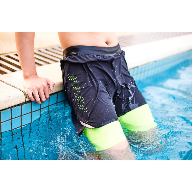 Jammer-Short de Natation Homme 500 Fiti - Noir / Jaune / Beige