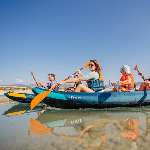 kayak insuflável passeio amigos