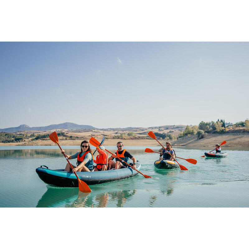 Paddel symmetrisch für Kajak/Packraft zerlegbar 4-teilig verstellbar 205‒215cm