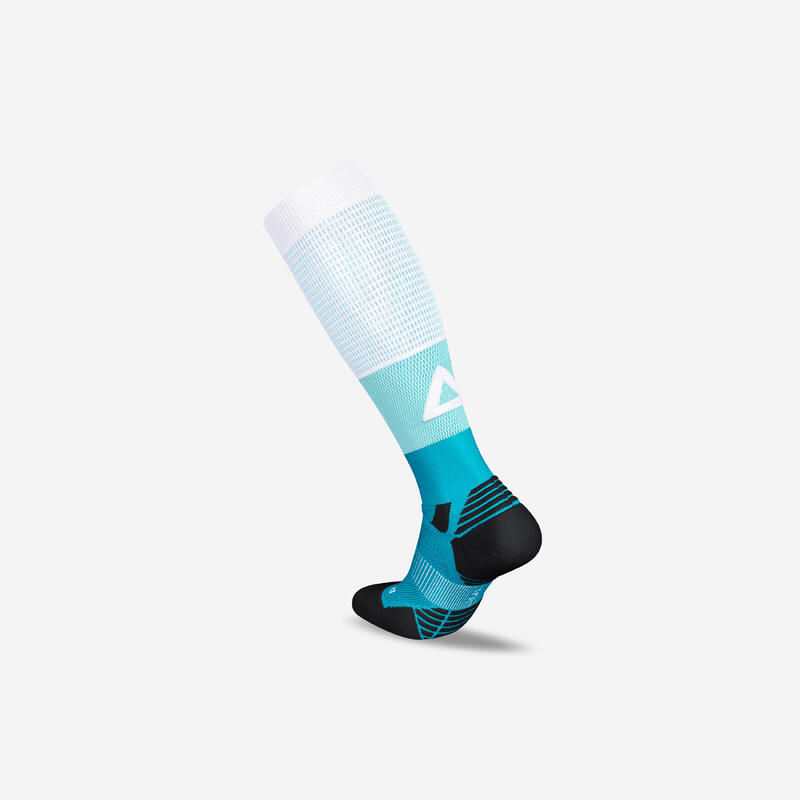 Chaussettes de compression running KIPRUN 500noires / jaunes