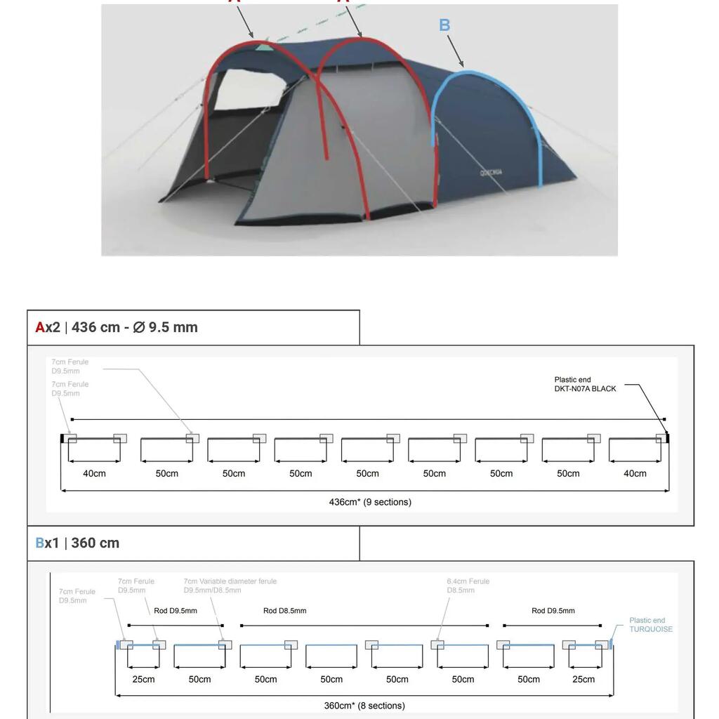 Tente de camping - MH100 XXL - 4 places