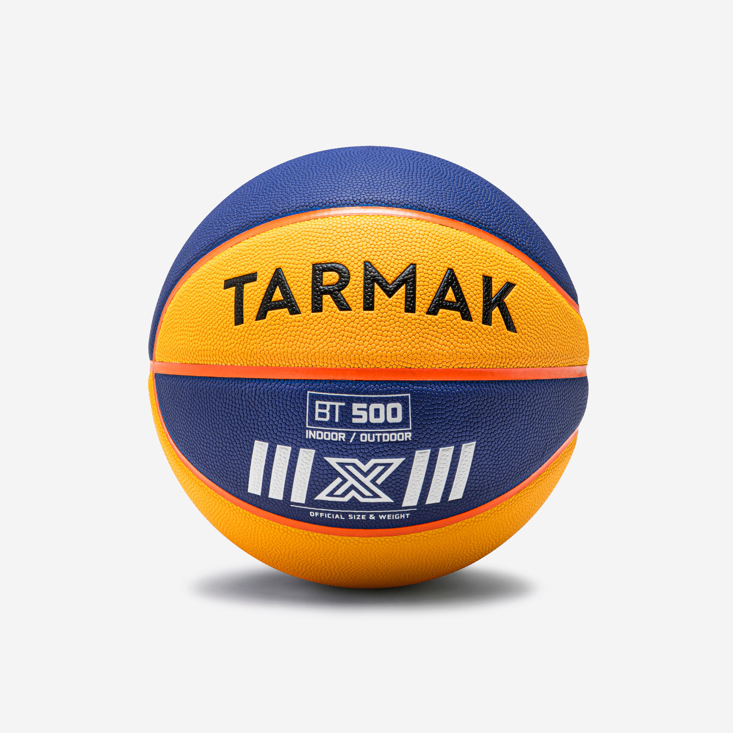 Ballon de basketball 3 x 3 de taille 6 – BT500 bleu/jaune - TARMAK