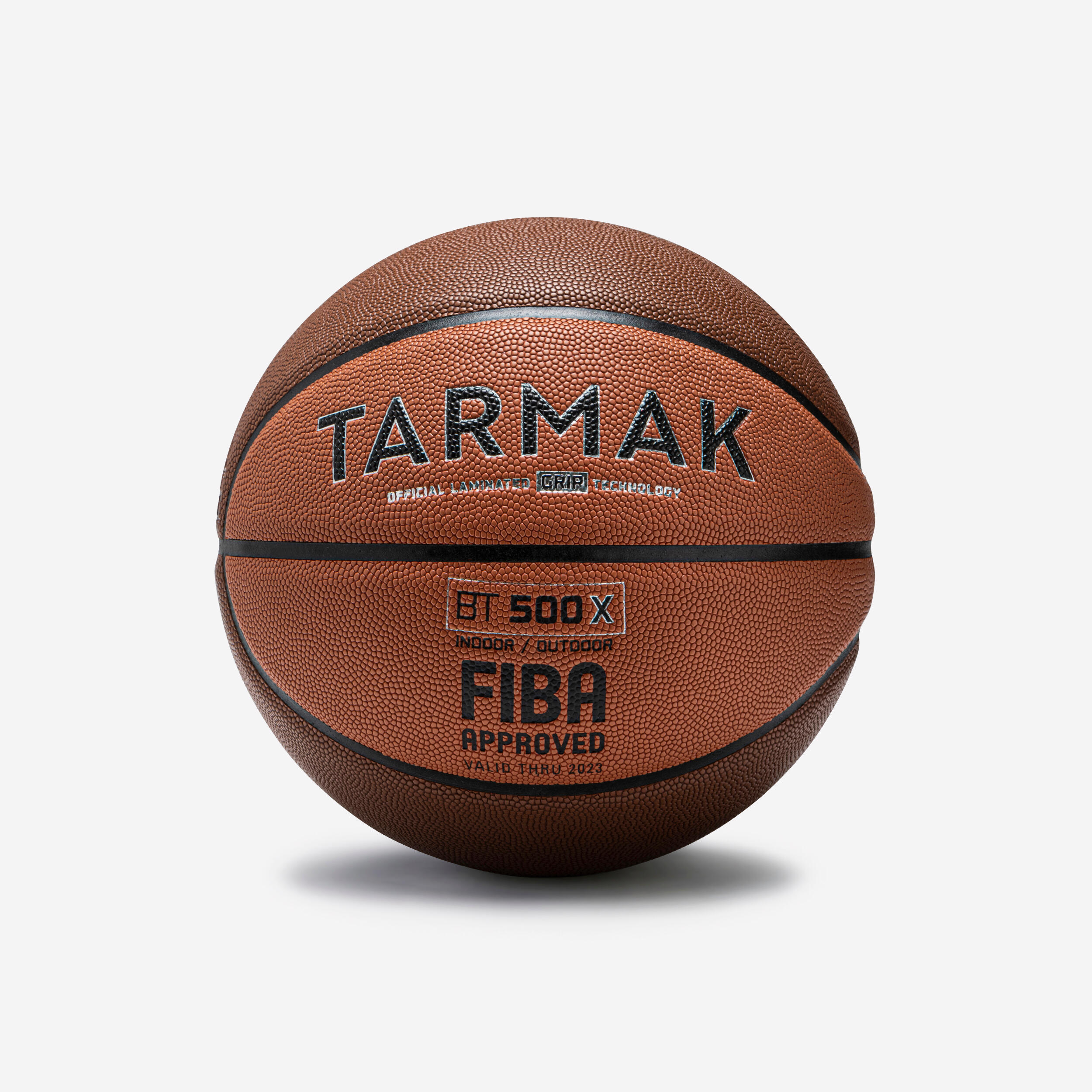 Adult Basketball BT500 Grip Size 7 - Brown/Orange 2/6