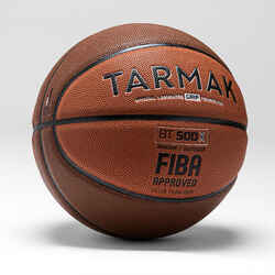 Μπάλα μπάσκετ ενηλίκων BT500 Grip Μέγεθος 7 - Καφέ/Πορτοκαλί