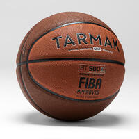 Braon-narandžasta lopta za košarku BT500 (veličine 7, za odrasle)