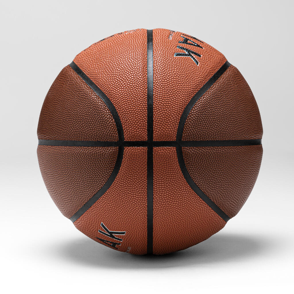 Ballon de Basket Adulte BT500 Grip Taille 7 - Marron Orange