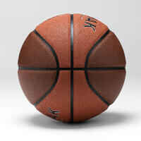 Adult Basketball BT500 Grip Size 7 - Brown/Orange