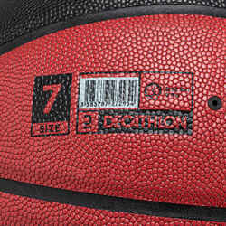 Μπάλα μπάσκετ ενηλίκων BT500 Grip Ltd  Μέγεθος 7 - Κόκκινο/Μαύρο