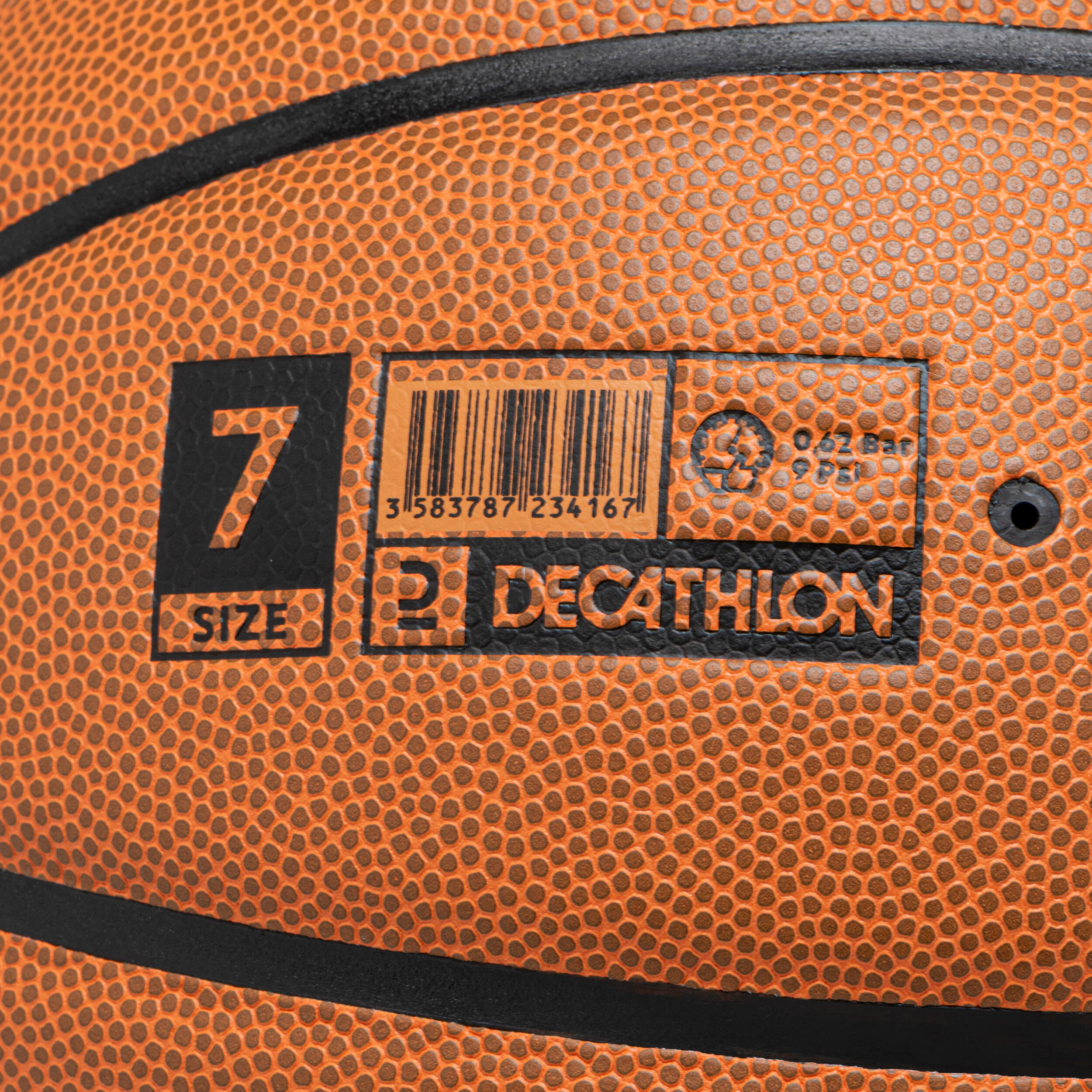 Size 7 FIBA Basketball BT900 Grip Touch - Orange 2/6