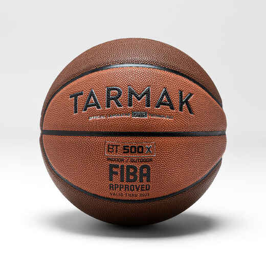 
      Basketbalová lopta FIBA veľkosť 6 BT500 Grip oranžovo-hnedá
  