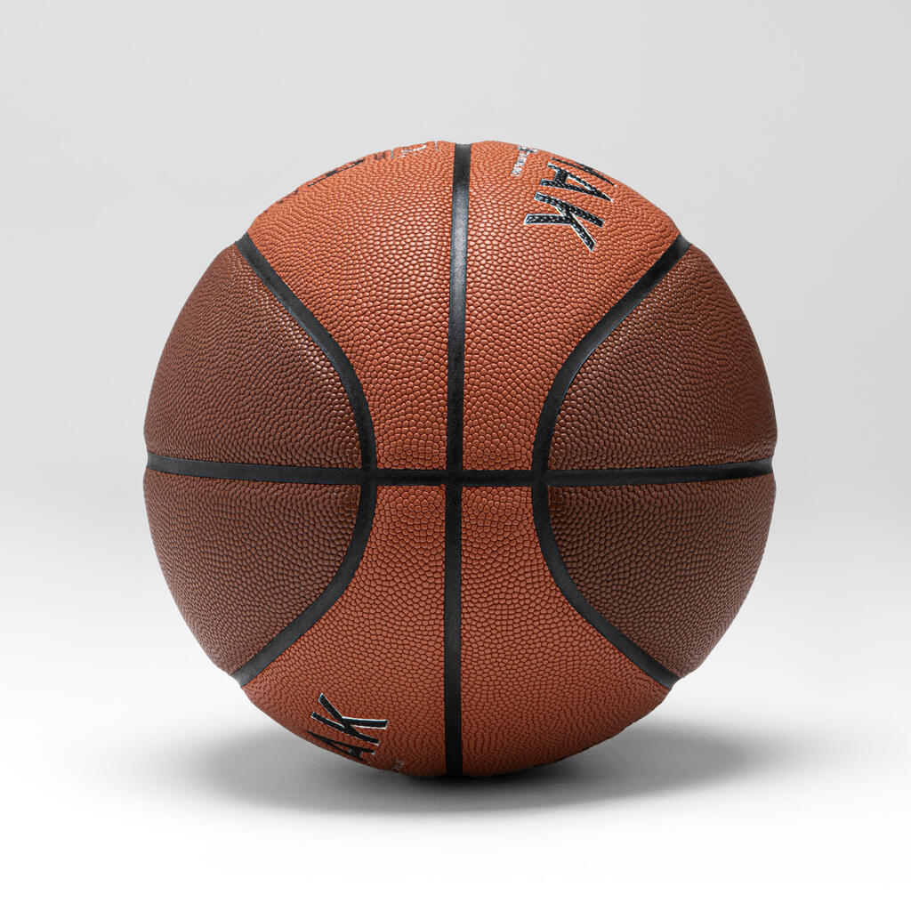 Ballon de basketball FIBA taille 6 - BT500 Grip orange brun