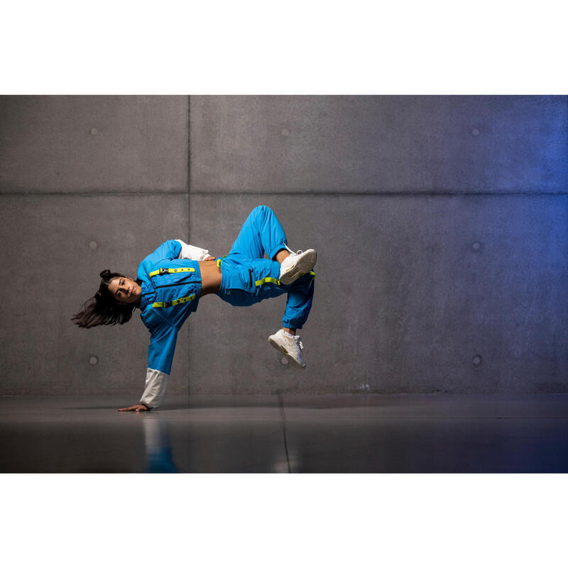 Pantaloni bambina danza moderna Sabrina Lonis loose azzurri