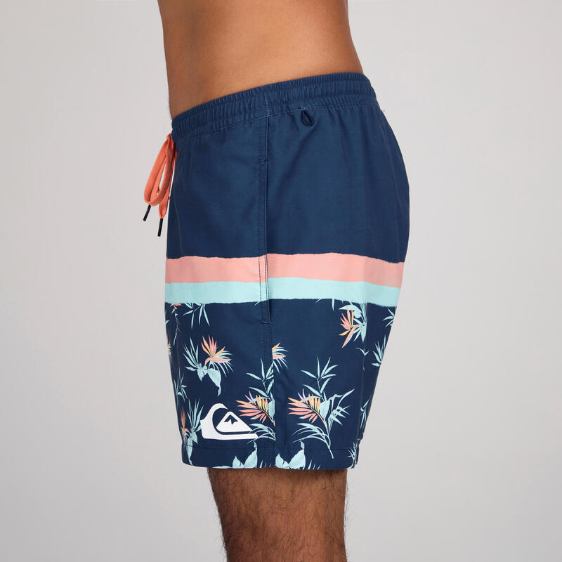 Boardshorts Herren kurz - Quicksilver blau/koralle