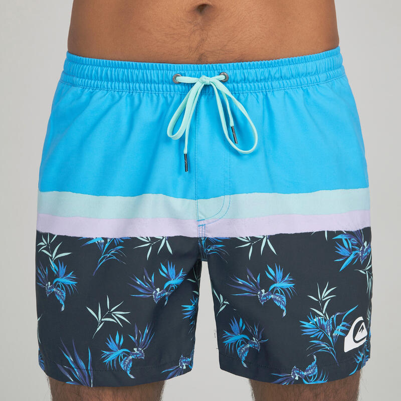 Korte boardshort voor heren blauw